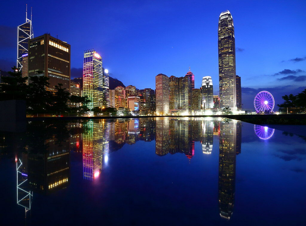 香港天空之鏡-人夜後拍攝效果更美！