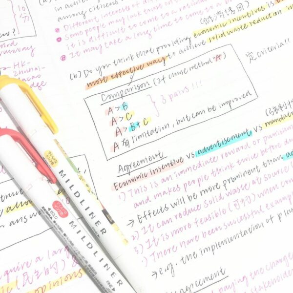 Studygram 不少學生會透過Studygram紀錄下自己的溫習筆記和讀書時間表