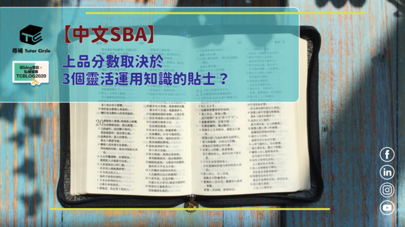 Read more about the article 【中文SBA】上品分數取決於3個靈活運用知識的貼士？